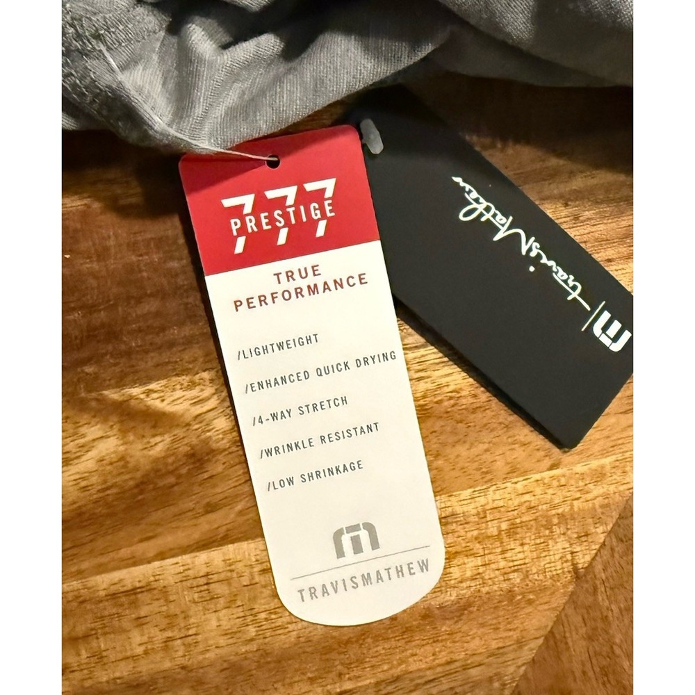 Travis Mathew‎ Shirt Yanks 777 Prestige Performance 1/2 Zip Golf Large New - Picture 4 of 7
